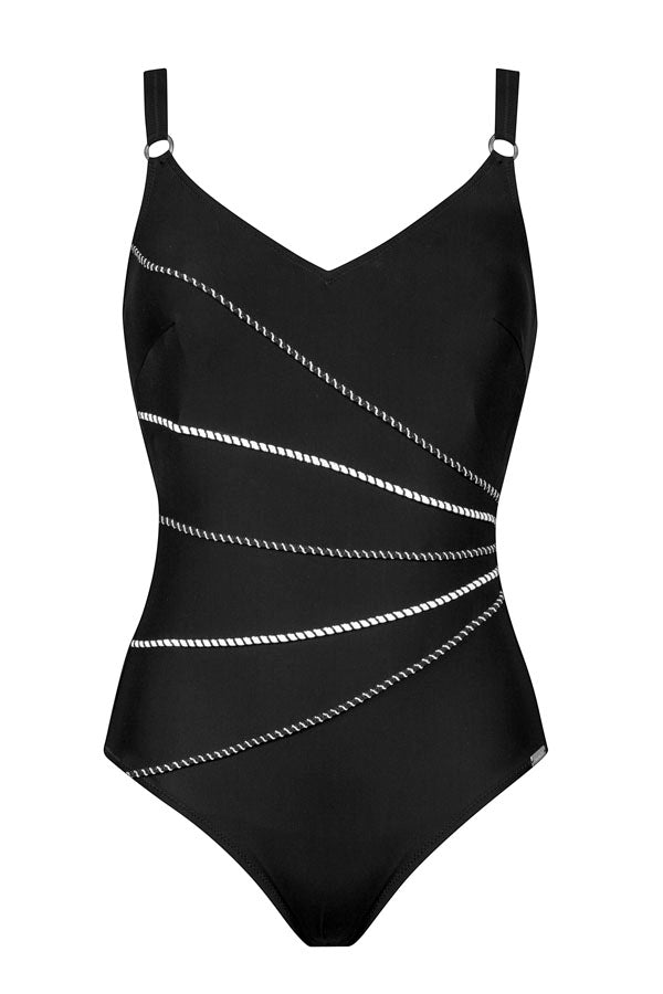 Ribbon Play Black -White Costume Intero - Charmline -