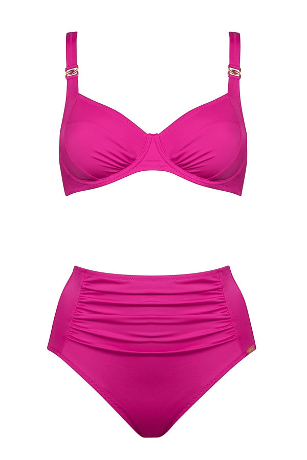 CHARMLINE - COSTUME A DUE PEZZI TINTA UNITA FUXIA