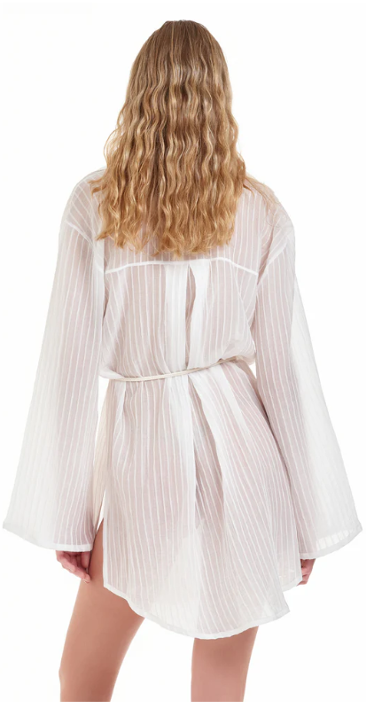 CAFTANO COTAZUR MODELLO CHEMISIER CON CINTURINA IN VITA