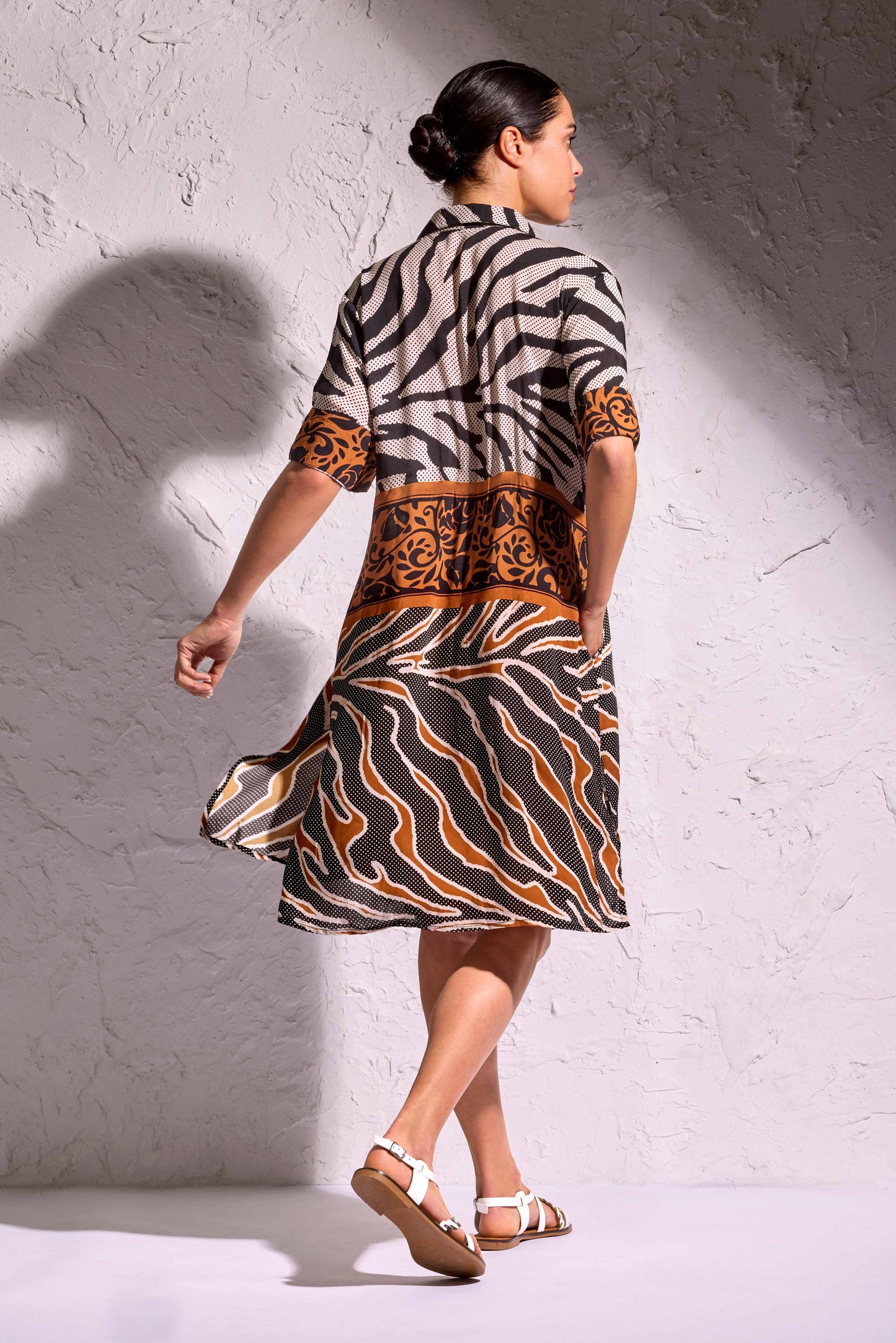 ABITO CAMICIA ANIMALIER CAMELIA