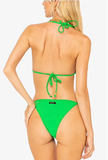 Bikini Triangolo E Slip Laccetti Mermaind Scales Da Donna -4Giveness