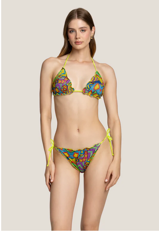 Triangolo e slip laccetti sbambolati snake skin -4 Giveness -